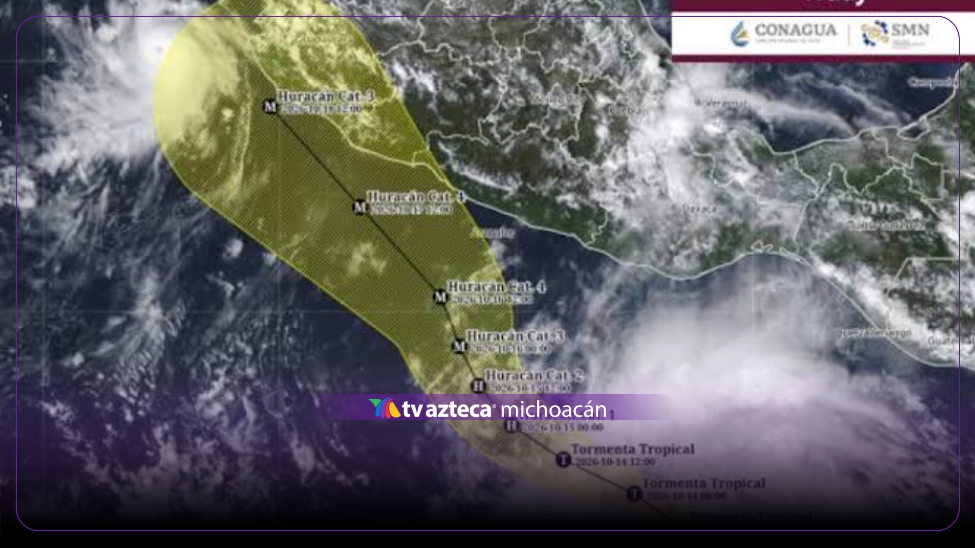 Huracán Trudy se vuelve un poderoso huracán categoría 1; Michoacán, entre los estados bajo vigilancia
