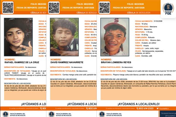 Localizan a tres jóvenes tras 41 días desaparecidos en Michoacán