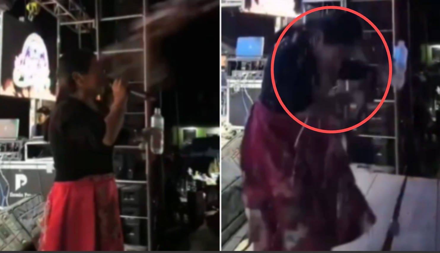 Cantante recibe botellazo en la cara en pleno concierto en vivo