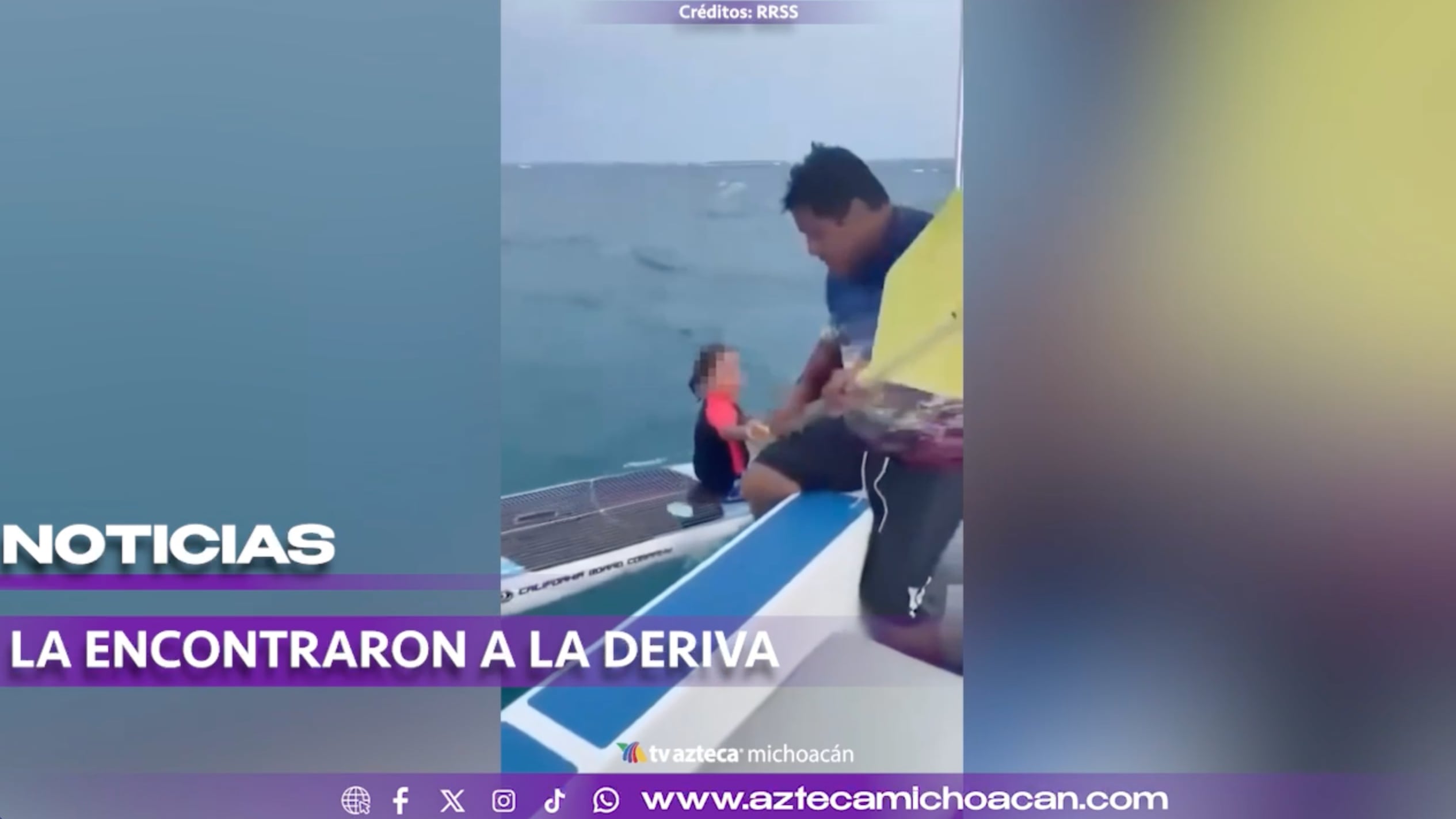 #VIDEO: ¡A la deriva! Pescadores rescatan a niña en medio del mar