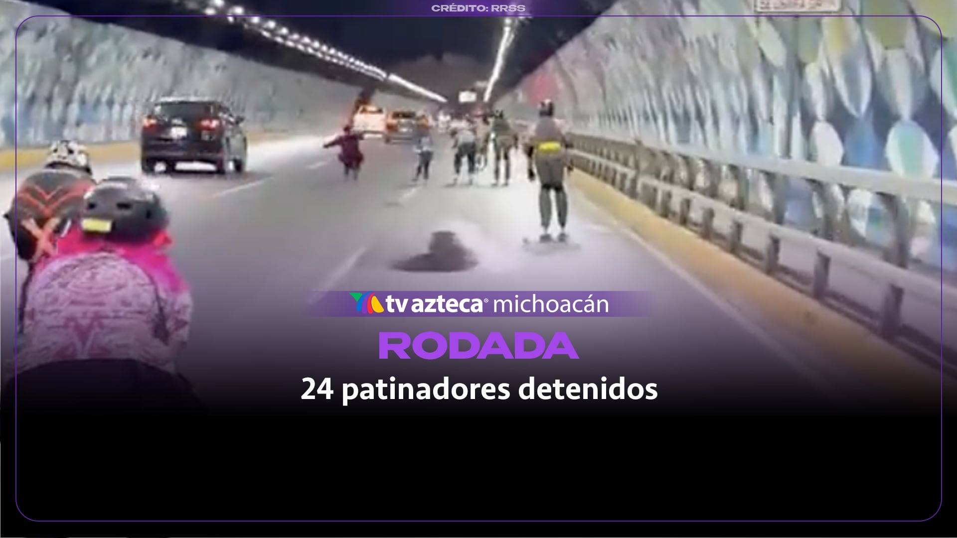 VIDEO: Rodada de patinadores termina con 24 detenidos 