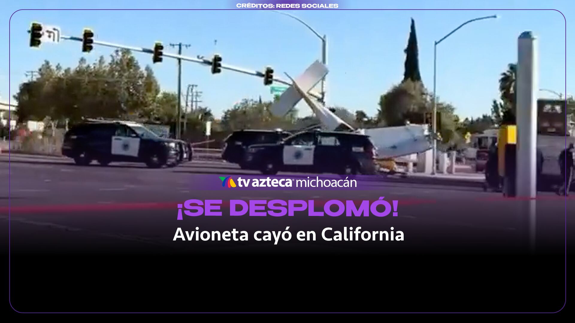 #VIDEO: ¡Aparatoso impacto! Avioneta se desploma en plena avenida transitada.