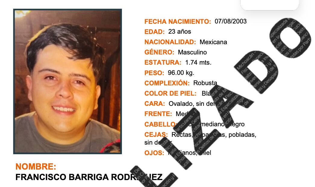 Localizan a joven reportado como desaparecido en Morelia; autoridades desactivan ficha de búsqueda
