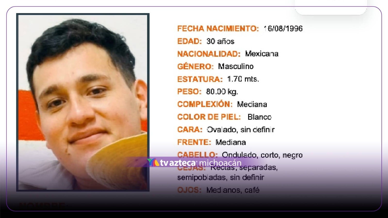Desapareció en Huandacareo, Michoacán y no saben nada de él