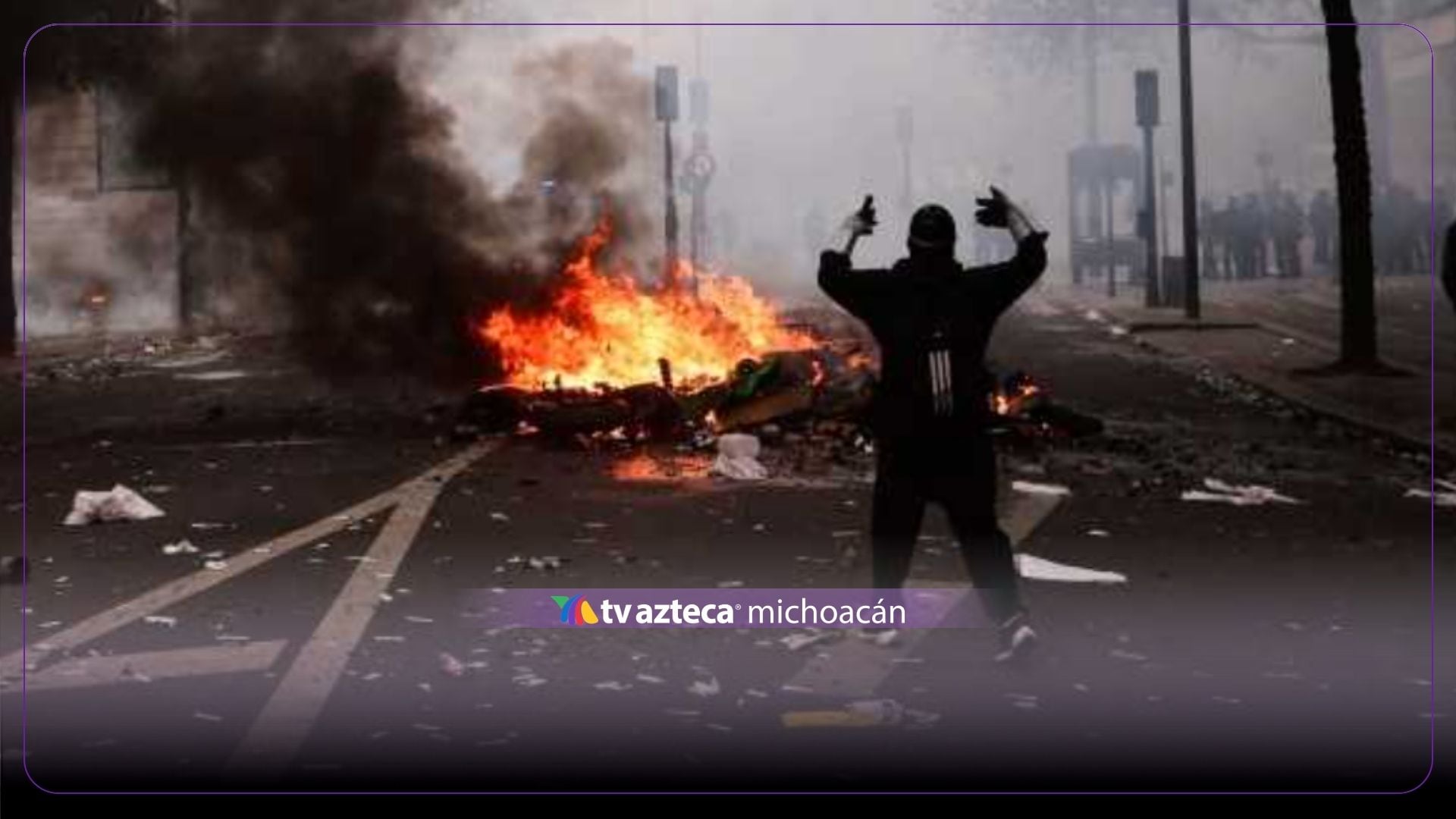 Protestas terminan con incendios y saqueos; arden autos y edificios