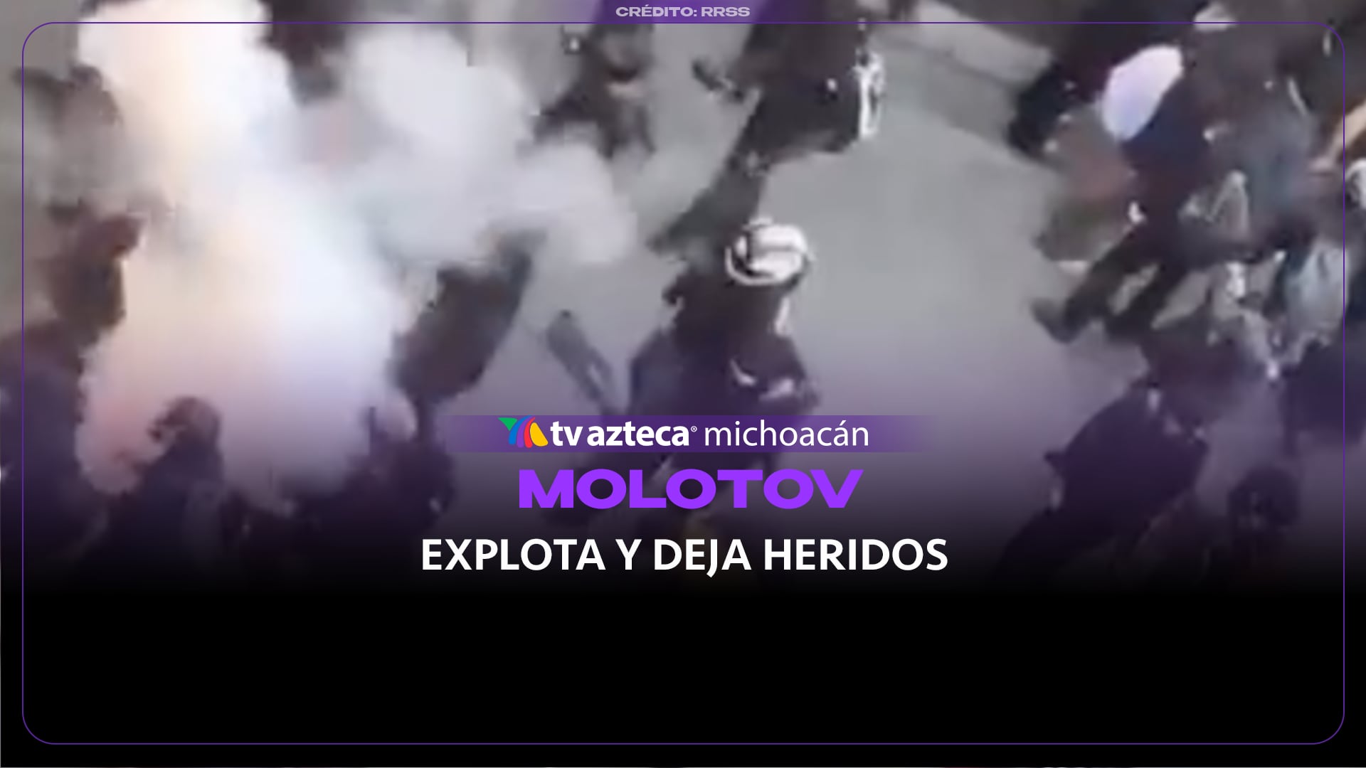 Bomba molotov 3xpl0ta en la mano de un menor durante marcha del 2 de octubre