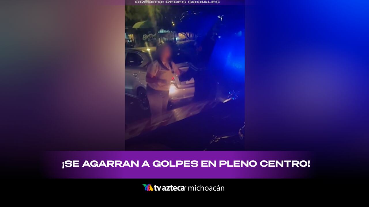 Conflicto vial termina en golpes entre dos conductores en pleno Centro de Morelia