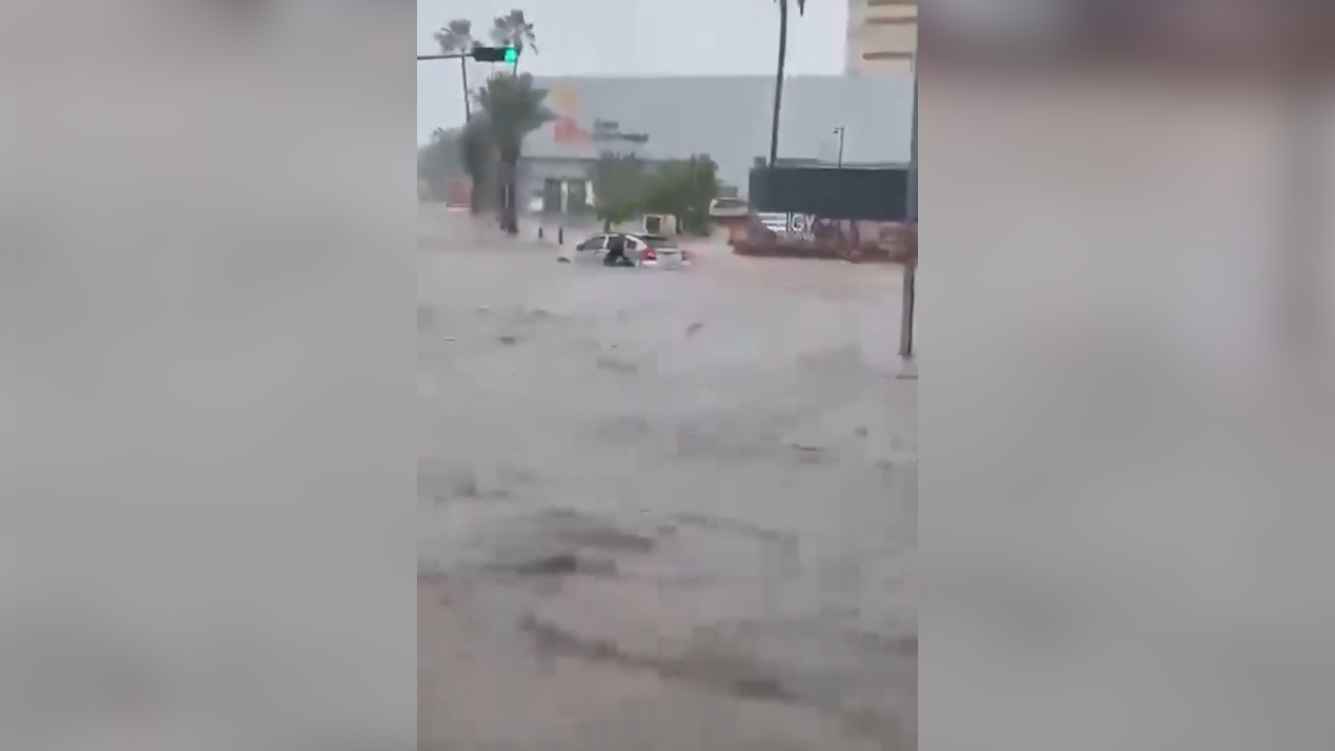 #VIDEO: Huracán Marie provoca desbordamiento de arroyo en Baja California Sur.