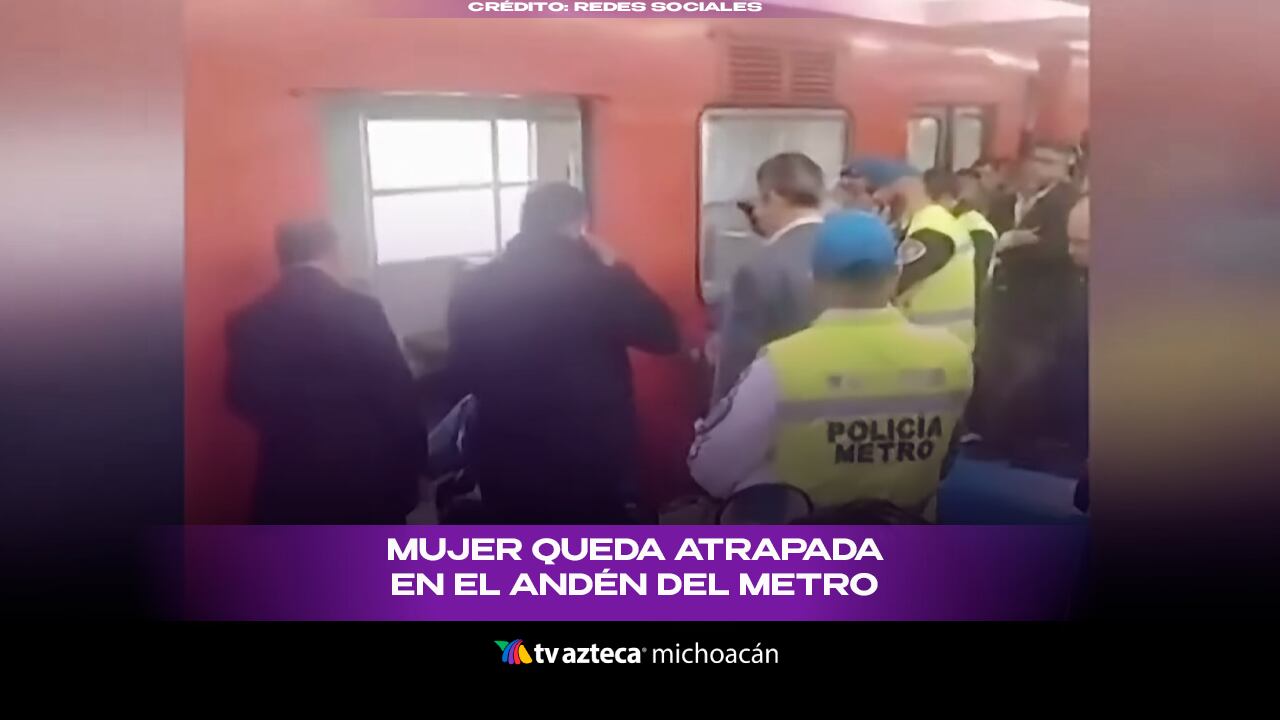 ¡Momentos de tensión! Mujer queda atrapada entre vagón y andén del Metro