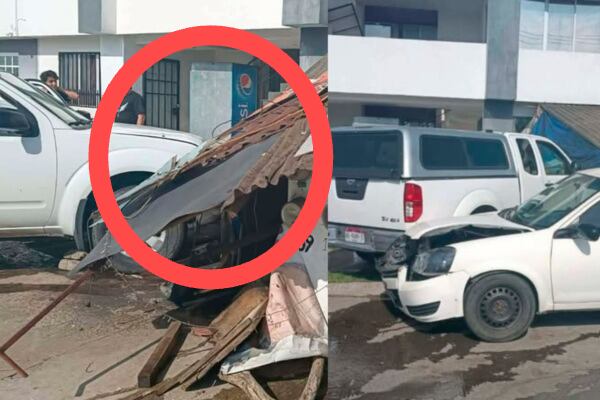Camioneta derriba puesto de tacos en Morelia y choca contra un auto