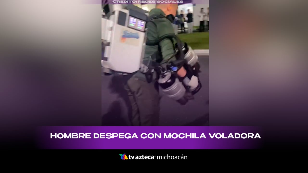 La mochila que hace volar a una persona sorprende durante demostración