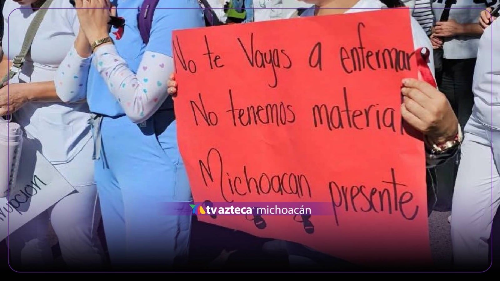 Trabajadores de la salud marchan en Morelia; exigen mejores salarios e insumos médicos
