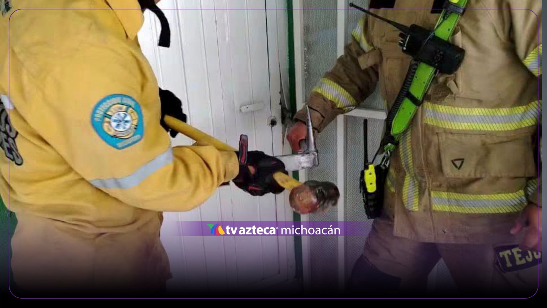 Hombre queda atrapado en domicilio de Morelia tras caída