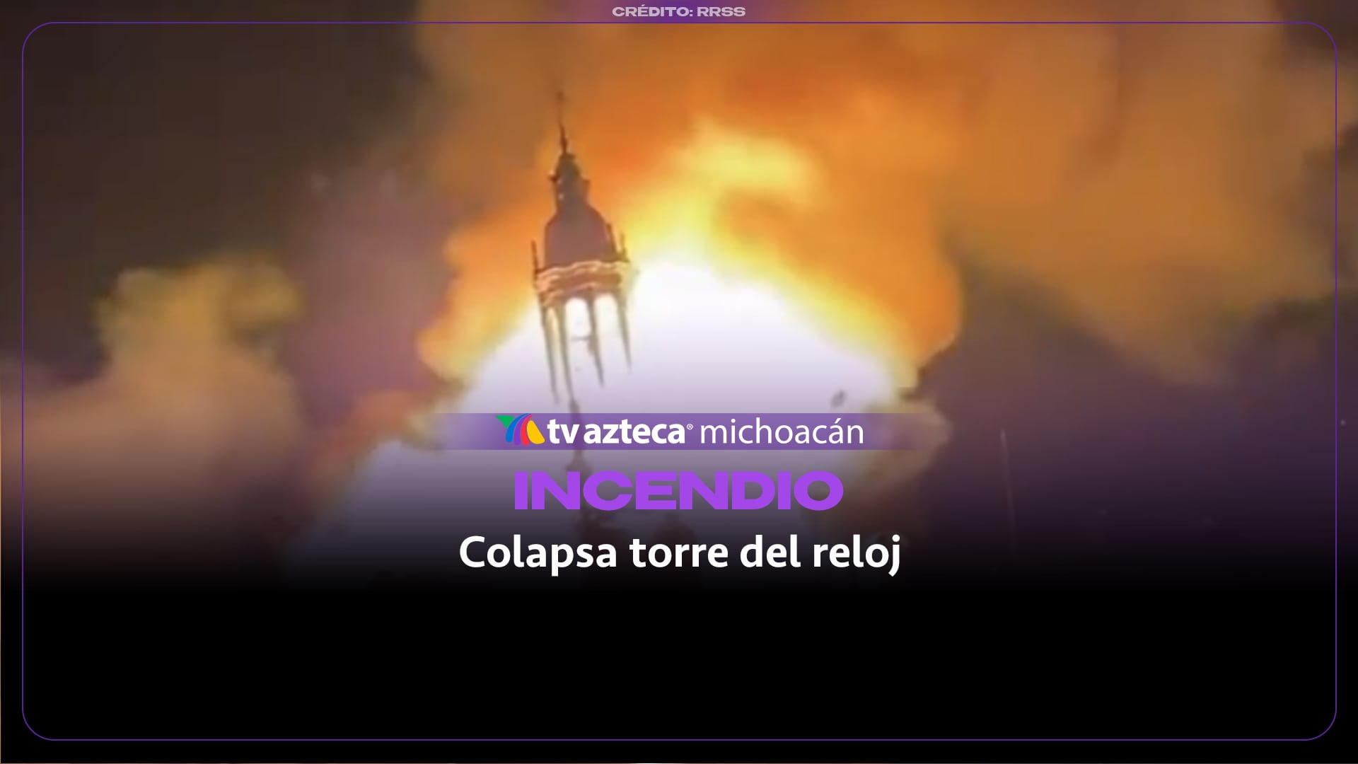 #VIDEO: Incendian histórico Ayuntamiento de Limoges y su torre del reloj se desploma