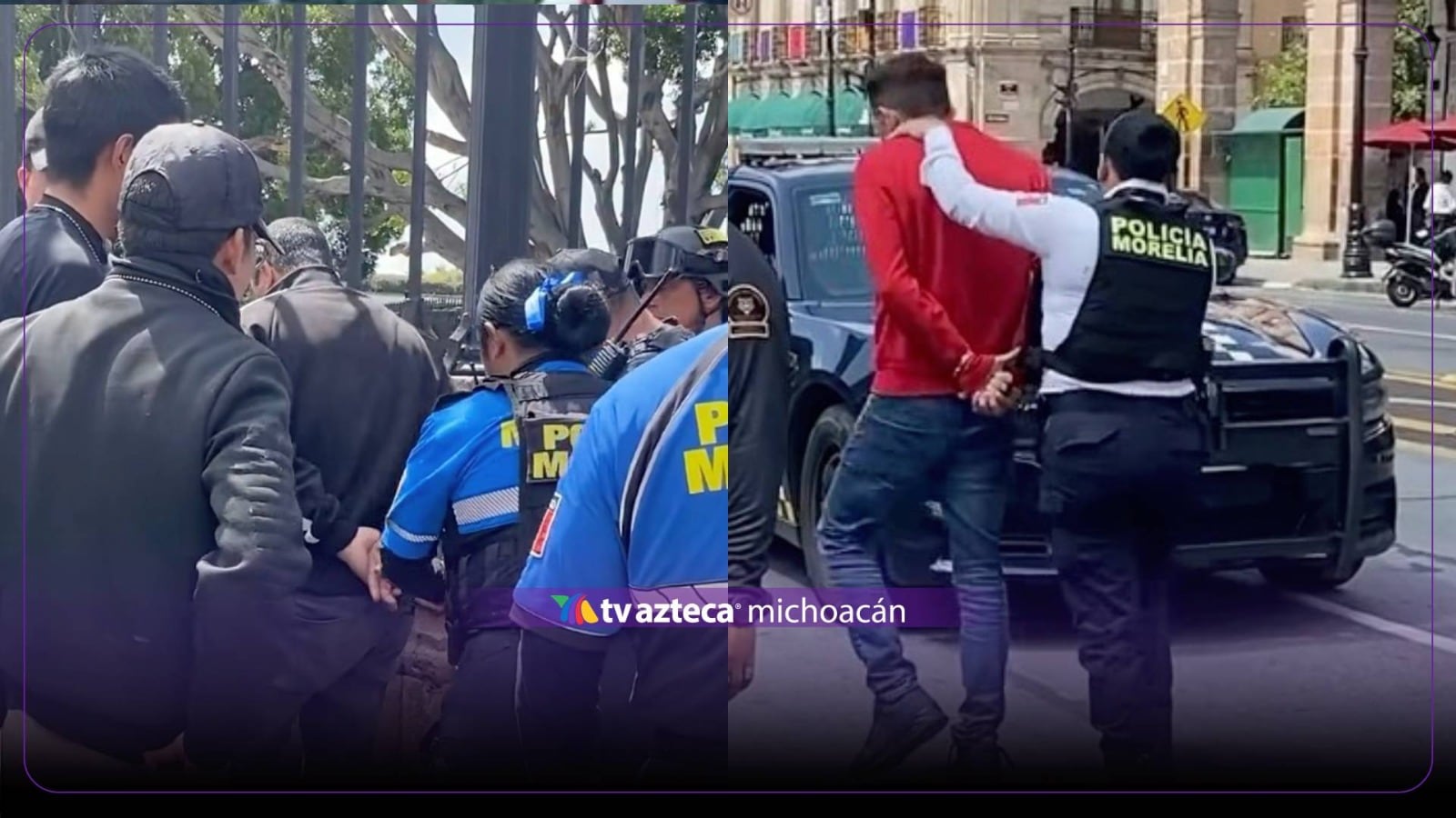 Asaltaban con una pistola de mentiras y los detienen en el centro de Morelia