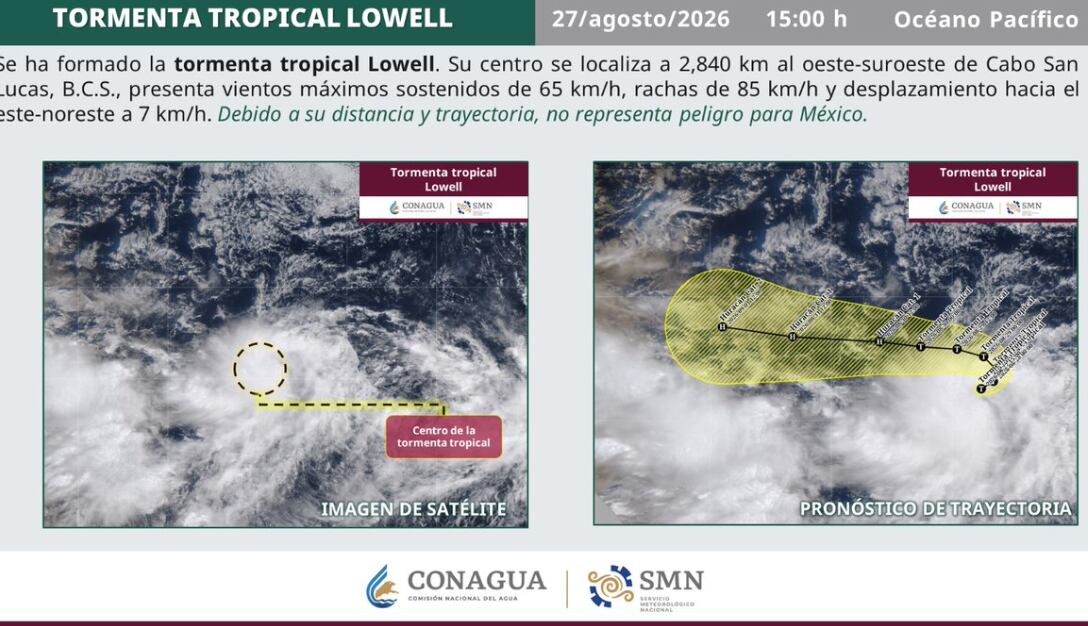 Doble amenaza en el Pacífico: Karina y Lowell se forman al mismo tiempo, ¿México está en riesgo?