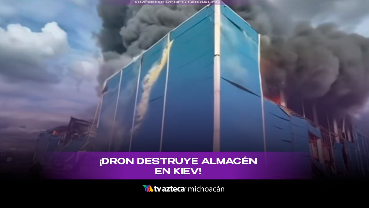 Dron impacta almacén de alimentos y provoca incendio durante ataque 
