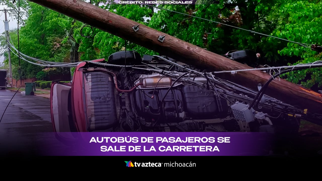 #VIDEO: Autobús de pasajeros se sale de la carretera Salamanca-Morelia.