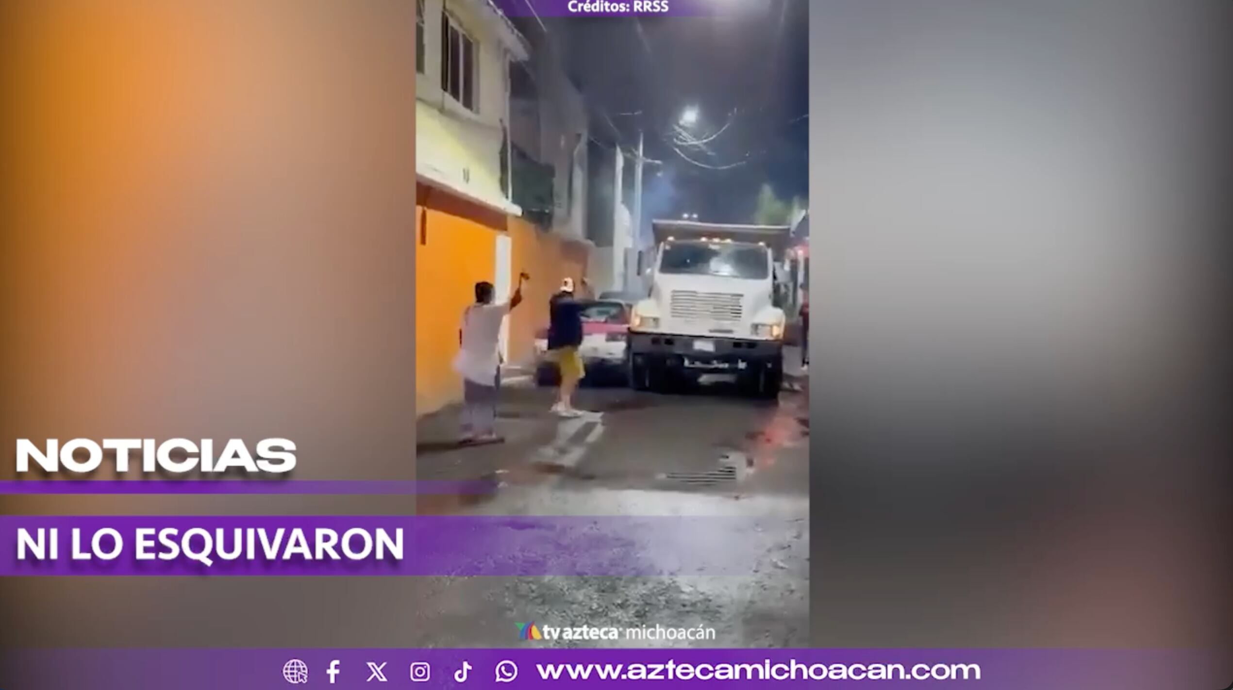 #VIDEO: ¡Les valió! Camión de carga golpea taxi y se va como si nada