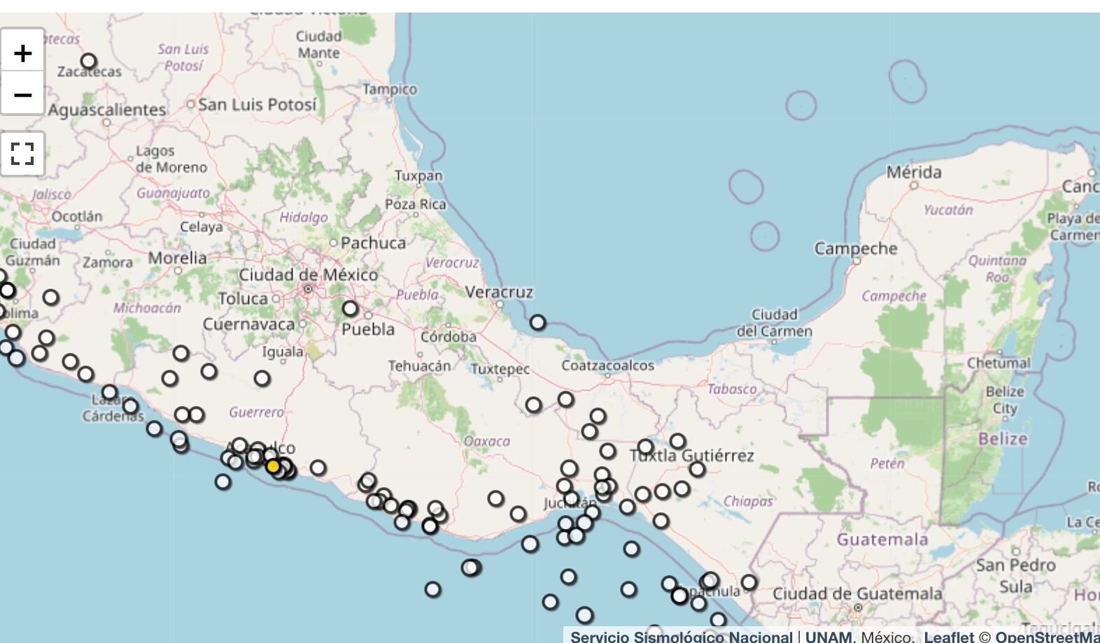 Este domingo se han registrado 40 sismos en México; tres fueron en Michoacán