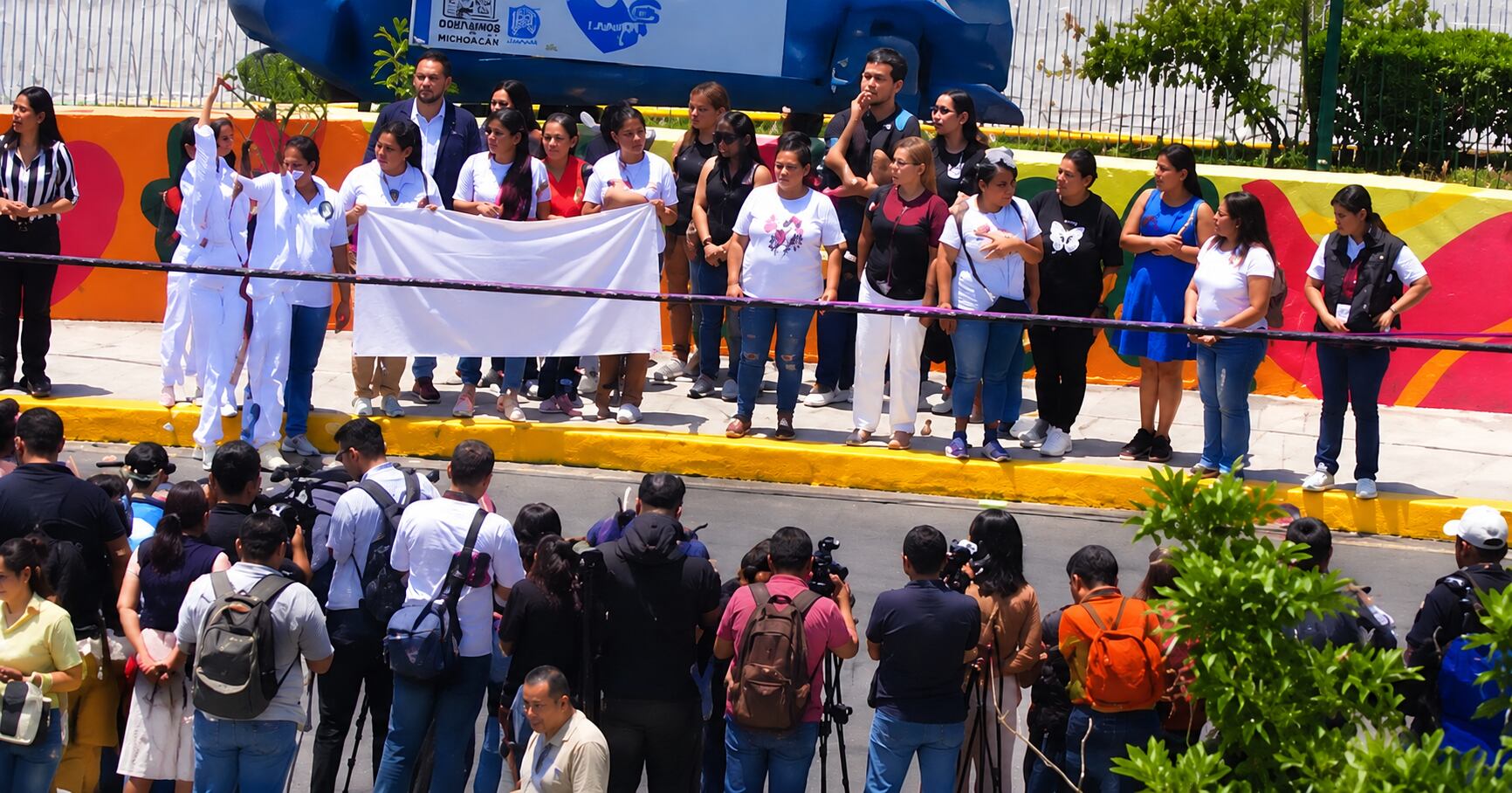 Reportan bloqueo vial en avenida Guadalupe Victoria de Morelia