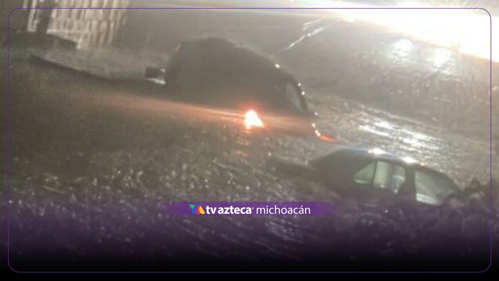 Urgente en Uruapan: reportan personas atrapadas en vehículos por inundación