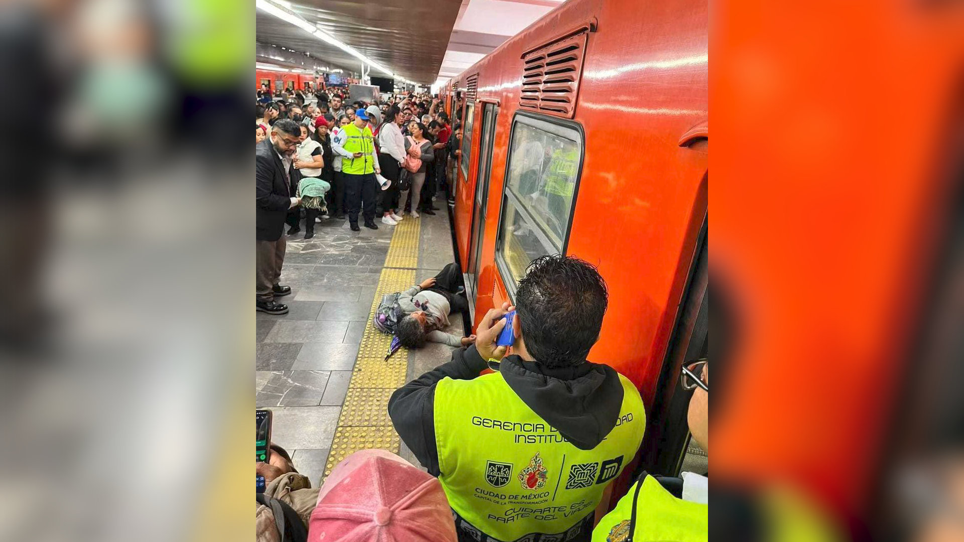 #VIDEO: Rescatan a mujer con pie atorado en el Metro CDMX.