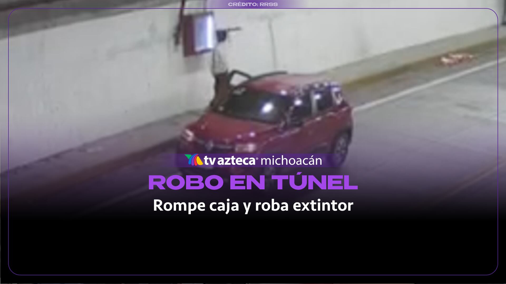VIDEO: ¡Ni el equipo de emergencia se salva! Roban extintor del Ramal de Camelinas