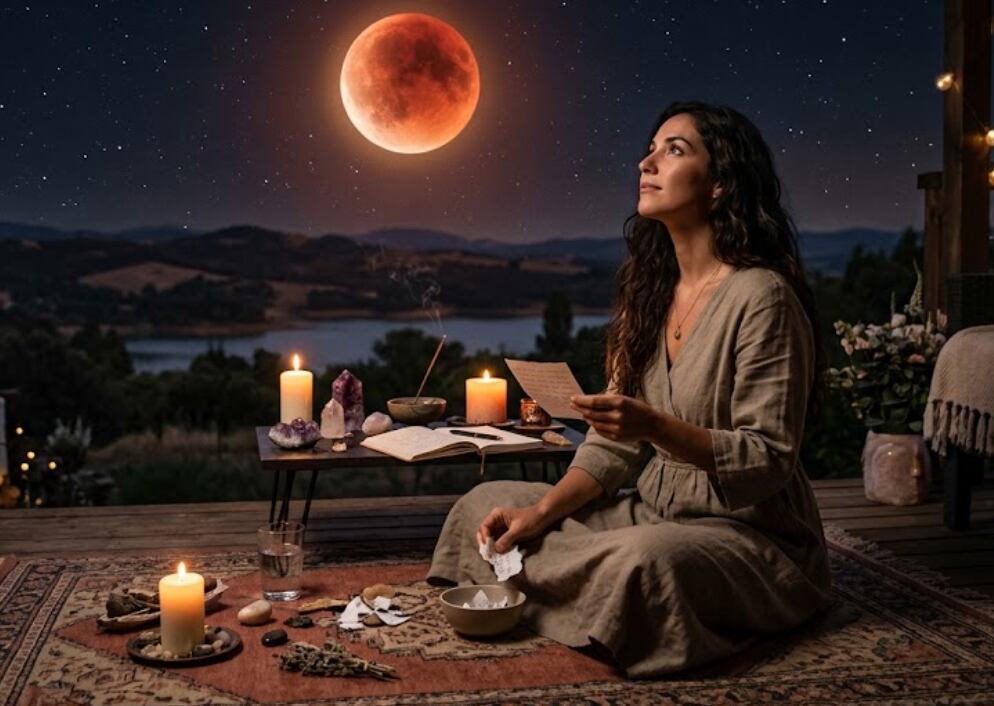 Luna roja: estos son los rituales positivos que se han vuelto virales para el eclipse lunar