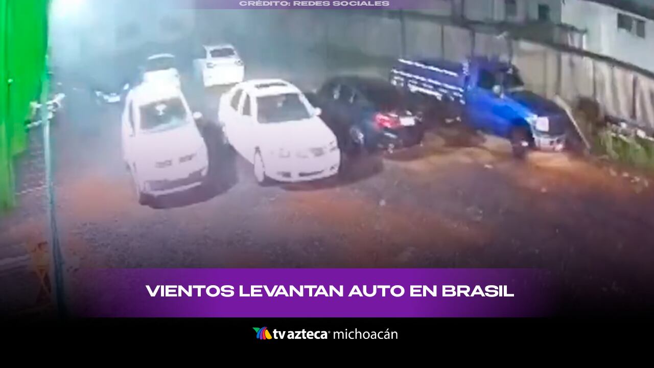 #VIDEO: Temporal golpea con fuerza y levanta un automóvil