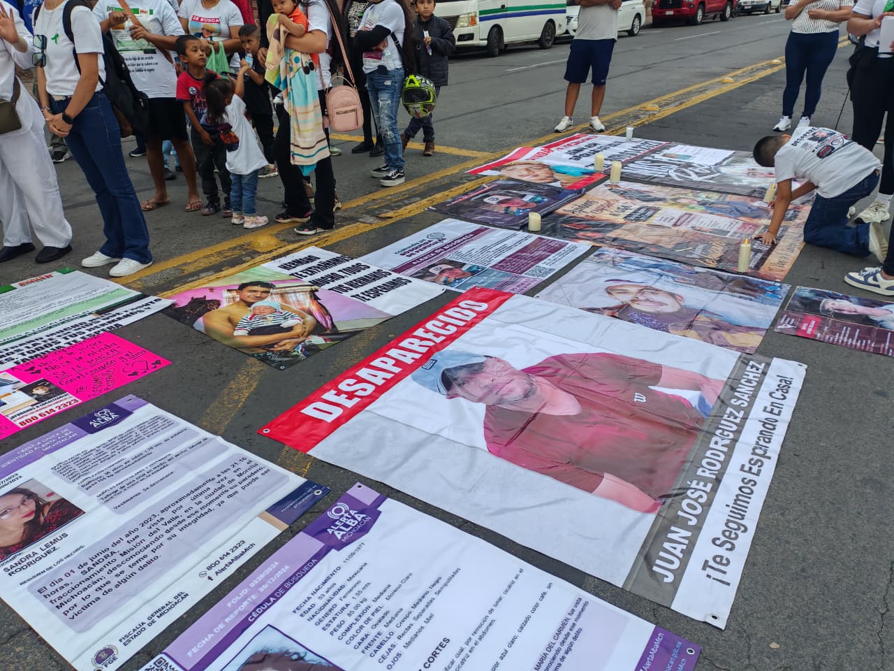 “Los buscamos porque los queremos”: familias de desaparecidos exigen justicia en Morelia