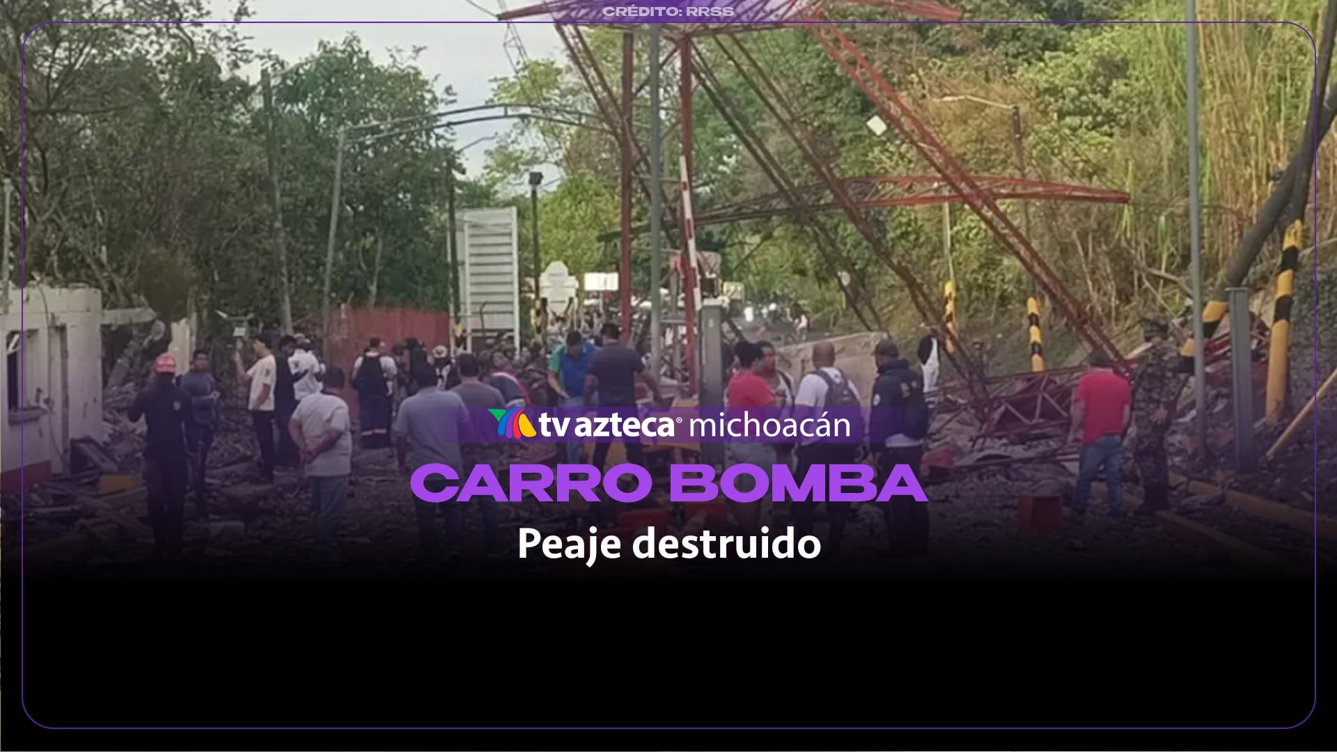 Carro b0mb4 destruye peaje y deja civiles heridos