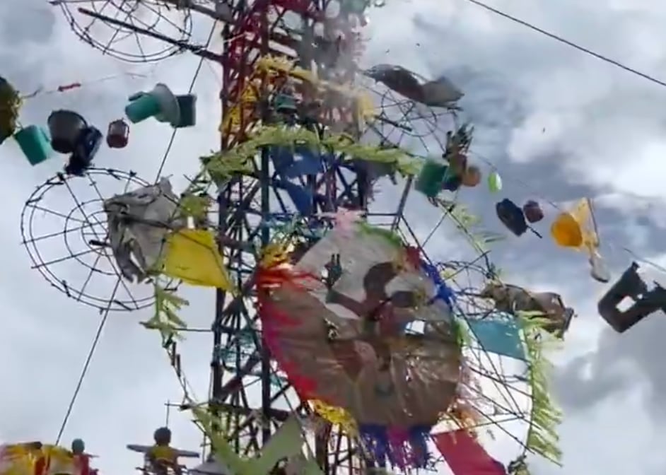 Pollos vivos caen de un castillo y desatan críticas por presunto maltrato animal