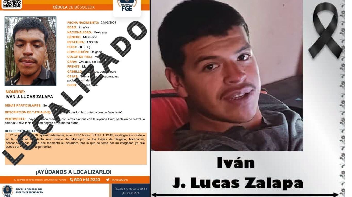 Localizan sin vida a joven desaparecido desde mayo en Michoacán
