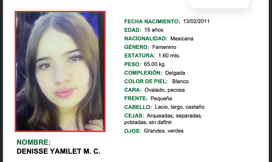 Tiene 15 años y desapareció en una colonia de Morelia; su familia la busca desesperadamente.