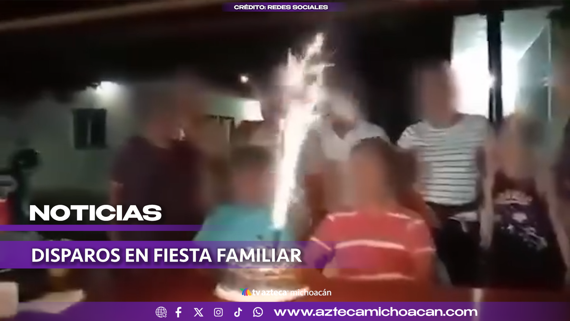 #VIDEO: Ráfaga de disparos interrumpe fiesta de cumpleaños familiar.