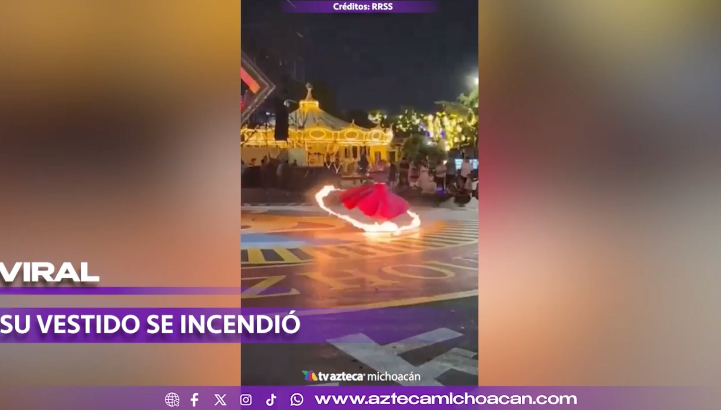 #VIDEO: Artista resulta gravemente quemada durante show con fuego