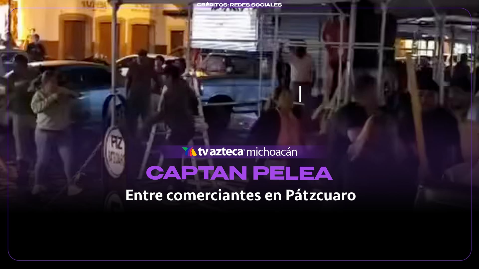 #VIDEO: Comerciantes se pelean a golpes en plaza de Patzcuaro.