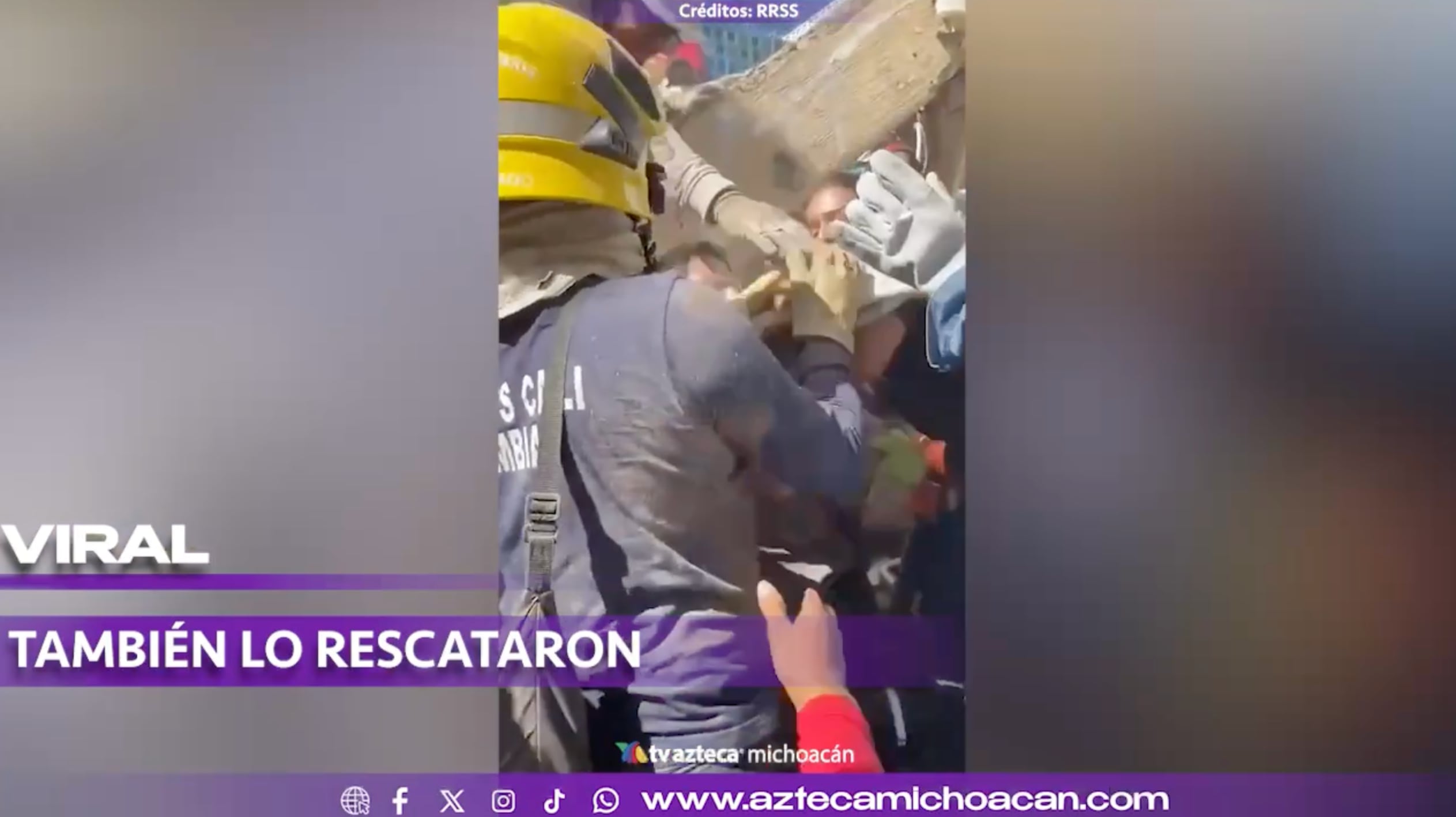 #VIDEO: ¡Entre los escombros! Rescatan con vida a un perrito tras el terremoto