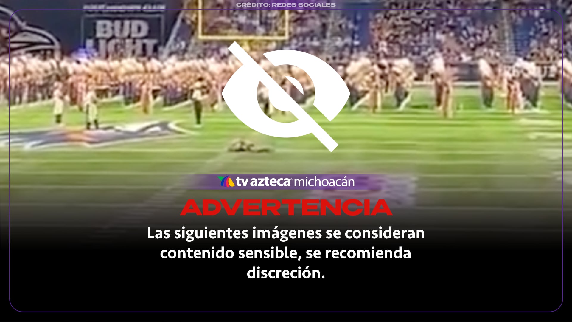 Militar cae desde el techo de un estadio y muere antes de un partido de futbol americano