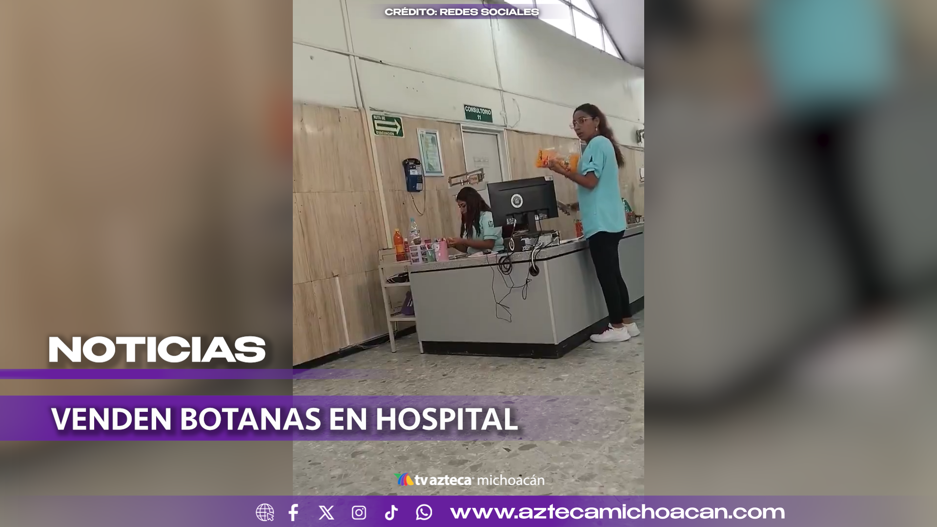 #VIDEO: Trabajadoras de hospital venden frituras mientras pacientes esperan.