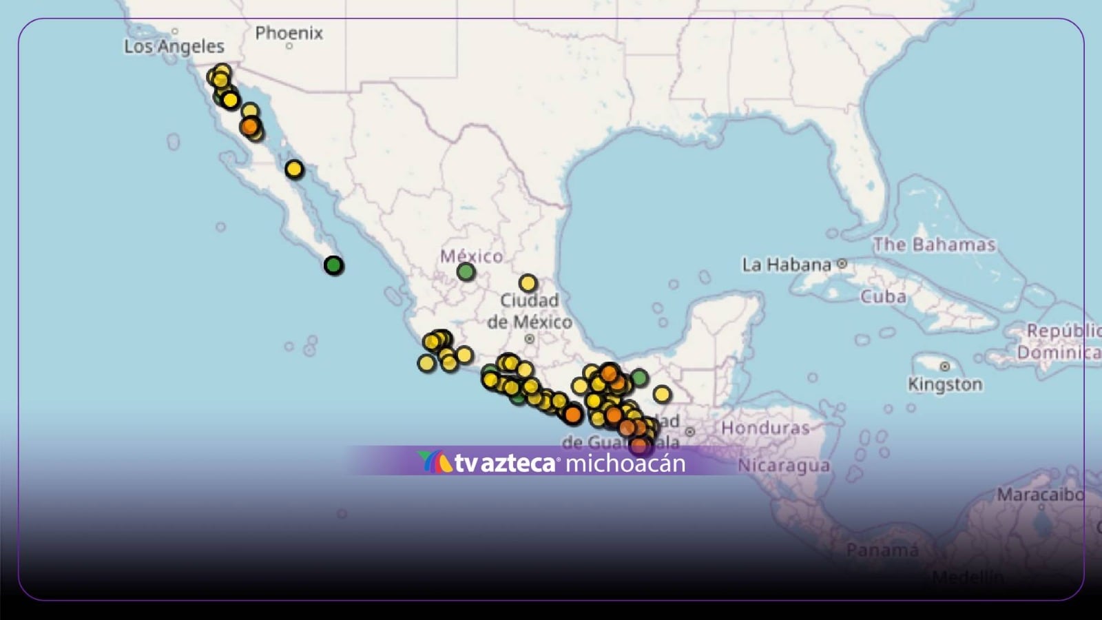 ¡Alerta! Se registra sismo al suroeste de Coalcomán, Michoacán