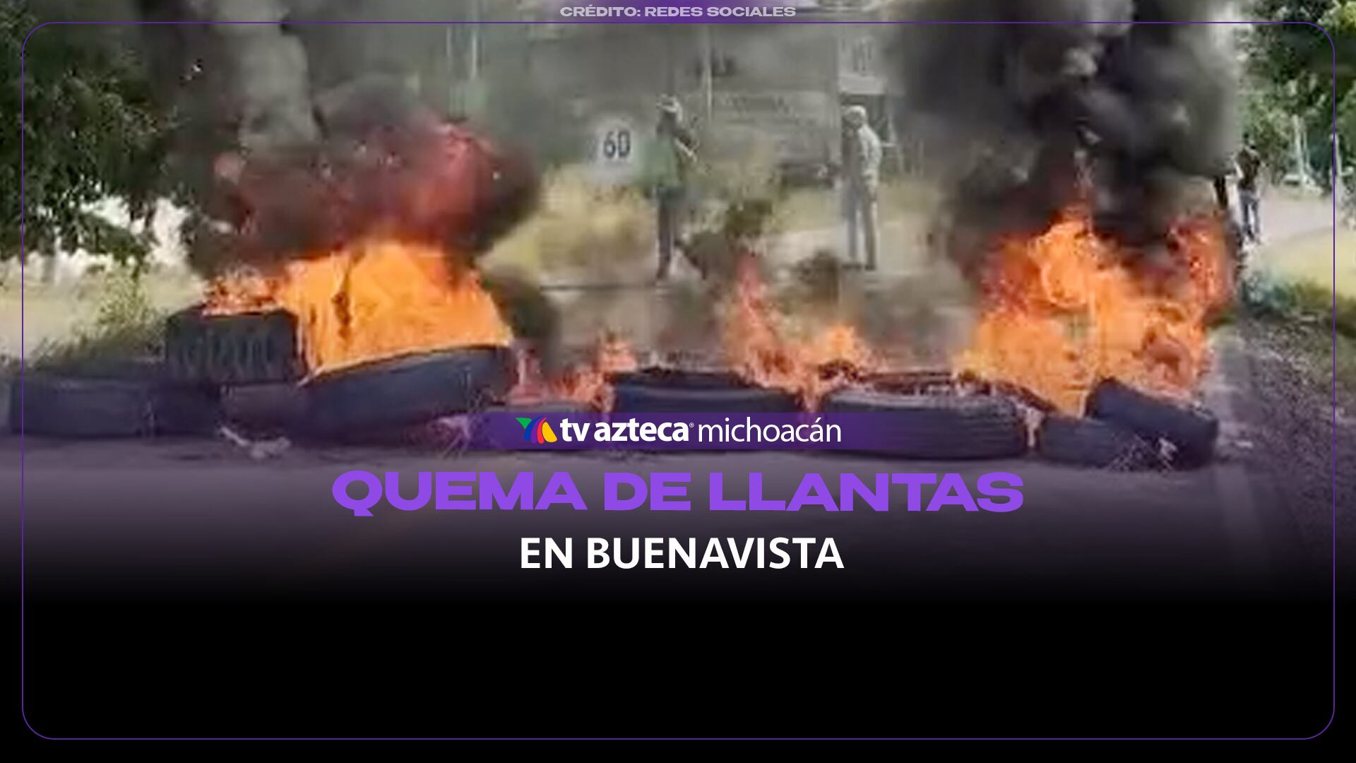 #VIDEO: Bloquean ambos sentidos de carretera con quema de llantas.